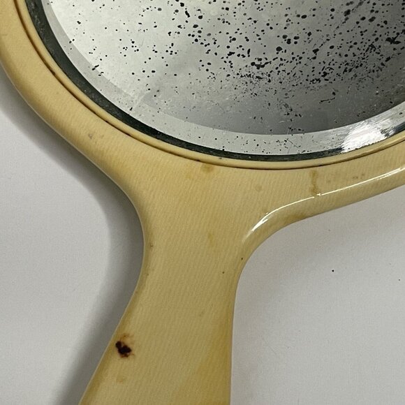 Vintage Vanity Set 3 pieces Hand Mirror, Box Container Powder with Lid - Picture 15 of 16